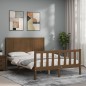 vidaXL Massivholzbett mit Kopfteil Honigbraun 120x200 cm vidaXL Massivholzbett mit Kopfteil Honigbraun 120x200 cm