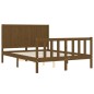 vidaXL Massivholzbett mit Kopfteil Honigbraun 120x200 cm vidaXL Massivholzbett mit Kopfteil Honigbraun 120x200 cm