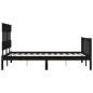 vidaXL Massivholzbett mit Kopfteil Schwarz 140x200 cm vidaXL Massivholzbett mit Kopfteil Schwarz 140x200 cm