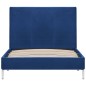 Bettgestell Blau Stoff 90×200 cm Bettgestell Blau Stoff 90×200 cm