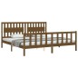vidaXL Massivholzbett mit Kopfteil Honigbraun 200x200 cm vidaXL Massivholzbett mit Kopfteil Honigbraun 200x200 cm