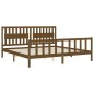 vidaXL Massivholzbett mit Kopfteil Honigbraun 200x200 cm vidaXL Massivholzbett mit Kopfteil Honigbraun 200x200 cm
