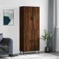 Highboard Braun Eichen-Optik 69,5x34x180 cm Holzwerkstoff Highboard Braun Eichen-Optik 69,5x34x180 cm Holzwerkstoff