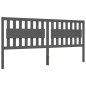 vidaXL Massivholzbett mit Kopfteil Grau 200x200 cm vidaXL Massivholzbett mit Kopfteil Grau 200x200 cm