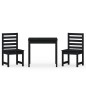 vidaXL 3-tlg. Garten-Bistro-Set Schwarz Massivholz Kiefer