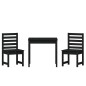 vidaXL 3-tlg. Garten-Bistro-Set Schwarz Massivholz Kiefer