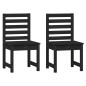 vidaXL 3-tlg. Garten-Bistro-Set Schwarz Massivholz Kiefer