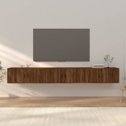 vidaXL TV-Wandschränke 3 Stk. Braun Eichen-Optik 100x34,5x40 cm