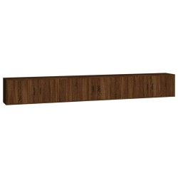 vidaXL TV-Wandschränke 3 Stk. Braun Eichen-Optik 100x34,5x40 cm