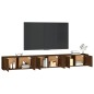 vidaXL TV-Wandschränke 3 Stk. Braun Eichen-Optik 100x34,5x40 cm vidaXL TV-Wandschränke 3 Stk. Braun Eichen-Optik 100x34,5x40 cm