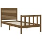 vidaXL Massivholzbett mit Kopfteil Honigbraun 100x200 cm vidaXL Massivholzbett mit Kopfteil Honigbraun 100x200 cm