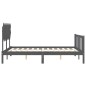 vidaXL Massivholzbett mit Kopfteil Grau 140x190 cm vidaXL Massivholzbett mit Kopfteil Grau 140x190 cm