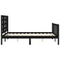 vidaXL Massivholzbett mit Kopfteil Schwarz 140x190 cm vidaXL Massivholzbett mit Kopfteil Schwarz 140x190 cm