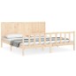 vidaXL Massivholzbett mit Kopfteil 200x200 cm vidaXL Massivholzbett mit Kopfteil 200x200 cm
