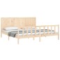 vidaXL Massivholzbett mit Kopfteil 200x200 cm vidaXL Massivholzbett mit Kopfteil 200x200 cm