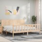 vidaXL Massivholzbett mit Kopfteil 200x200 cm vidaXL Massivholzbett mit Kopfteil 200x200 cm