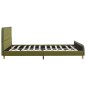 Bettgestell Grün Stoff 140x200 cm Bettgestell Grün Stoff 140x200 cm