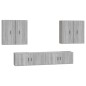 vidaXL 6-tlg. TV-Schrank-Set Grau Sonoma Holzwerkstoff vidaXL 6-tlg. TV-Schrank-Set Grau Sonoma Holzwerkstoff