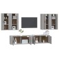 vidaXL 6-tlg. TV-Schrank-Set Grau Sonoma Holzwerkstoff vidaXL 6-tlg. TV-Schrank-Set Grau Sonoma Holzwerkstoff