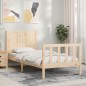 vidaXL Massivholzbett mit Kopfteil 90x200 cm vidaXL Massivholzbett mit Kopfteil 90x200 cm