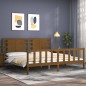 vidaXL Massivholzbett mit Kopfteil Honigbraun 200x200 cm vidaXL Massivholzbett mit Kopfteil Honigbraun 200x200 cm