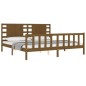 vidaXL Massivholzbett mit Kopfteil Honigbraun 200x200 cm vidaXL Massivholzbett mit Kopfteil Honigbraun 200x200 cm