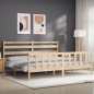 vidaXL Bettgestell mit Kopfteil 180x200 cm Massivholz vidaXL Bettgestell mit Kopfteil 180x200 cm Massivholz