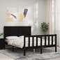 vidaXL Massivholzbett mit Kopfteil Schwarz 140x200 cm vidaXL Massivholzbett mit Kopfteil Schwarz 140x200 cm