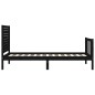 vidaXL Massivholzbett mit Kopfteil Schwarz 90x200 cm vidaXL Massivholzbett mit Kopfteil Schwarz 90x200 cm