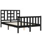 vidaXL Massivholzbett mit Kopfteil Schwarz 120x200 cm vidaXL Massivholzbett mit Kopfteil Schwarz 120x200 cm