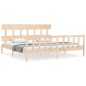 vidaXL Massivholzbett mit Kopfteil 200x200 cm vidaXL Massivholzbett mit Kopfteil 200x200 cm