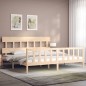 vidaXL Massivholzbett mit Kopfteil 200x200 cm vidaXL Massivholzbett mit Kopfteil 200x200 cm
