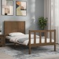 vidaXL Massivholzbett mit Kopfteil Honigbraun 100x200 cm vidaXL Massivholzbett mit Kopfteil Honigbraun 100x200 cm