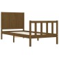 vidaXL Massivholzbett mit Kopfteil Honigbraun 100x200 cm vidaXL Massivholzbett mit Kopfteil Honigbraun 100x200 cm