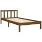 vidaXL Massivholzbett mit Kopfteil Honigbraun 100x200 cm vidaXL Massivholzbett mit Kopfteil Honigbraun 100x200 cm