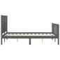 vidaXL Massivholzbett mit Kopfteil Grau 120x200 cm vidaXL Massivholzbett mit Kopfteil Grau 120x200 cm