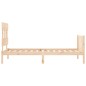 vidaXL Massivholzbett mit Kopfteil 90x200 cm vidaXL Massivholzbett mit Kopfteil 90x200 cm