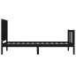 vidaXL Massivholzbett mit Kopfteil Schwarz 90x200 cm vidaXL Massivholzbett mit Kopfteil Schwarz 90x200 cm