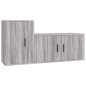 vidaXL 2-tlg. TV-Schrank-Set Grau Sonoma Holzwerkstoff vidaXL 2-tlg. TV-Schrank-Set Grau Sonoma Holzwerkstoff