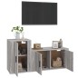 vidaXL 2-tlg. TV-Schrank-Set Grau Sonoma Holzwerkstoff vidaXL 2-tlg. TV-Schrank-Set Grau Sonoma Holzwerkstoff