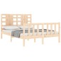 vidaXL Massivholzbett mit Kopfteil 140x190 cm vidaXL Massivholzbett mit Kopfteil 140x190 cm