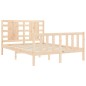vidaXL Massivholzbett mit Kopfteil 140x190 cm vidaXL Massivholzbett mit Kopfteil 140x190 cm