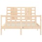 vidaXL Massivholzbett mit Kopfteil 140x190 cm vidaXL Massivholzbett mit Kopfteil 140x190 cm