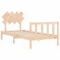 vidaXL Massivholzbett mit Kopfteil 90x200 cm vidaXL Massivholzbett mit Kopfteil 90x200 cm
