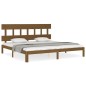 vidaXL Massivholzbett mit Kopfteil Honigbraun 200x200 cm vidaXL Massivholzbett mit Kopfteil Honigbraun 200x200 cm