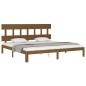 vidaXL Massivholzbett mit Kopfteil Honigbraun 200x200 cm vidaXL Massivholzbett mit Kopfteil Honigbraun 200x200 cm