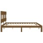vidaXL Massivholzbett mit Kopfteil Honigbraun 200x200 cm vidaXL Massivholzbett mit Kopfteil Honigbraun 200x200 cm