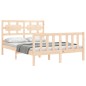 vidaXL Massivholzbett mit Kopfteil 140x190 cm vidaXL Massivholzbett mit Kopfteil 140x190 cm