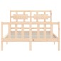 vidaXL Massivholzbett mit Kopfteil 140x190 cm vidaXL Massivholzbett mit Kopfteil 140x190 cm