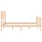 vidaXL Massivholzbett mit Kopfteil 140x190 cm vidaXL Massivholzbett mit Kopfteil 140x190 cm